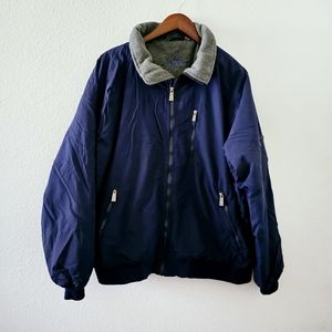 Guy Harvey jacket size L navy blue zipper fleece lined water resistant